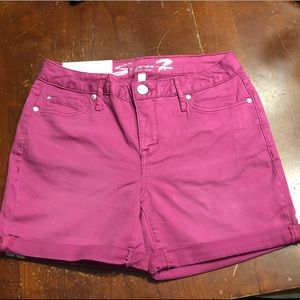 NWT-Seven7 Weekend Magenta Shorts Sz 4